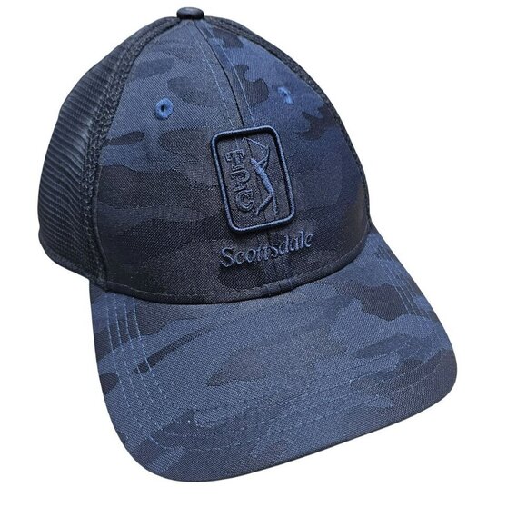 New‎ Era Scottsdale PGA Blue Camouflage Golf Hat Double Mesh Hook Loop Strap - Picture 1 of 11
